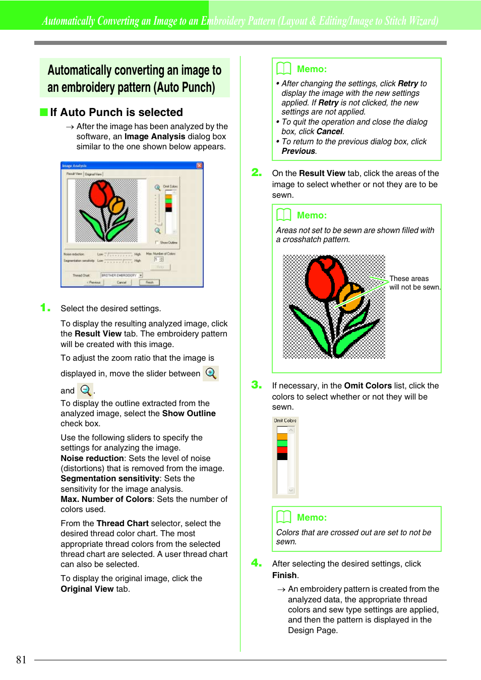 If auto punch is selected | Brother PE-DESIGN V7 User Manual | Page 87 / 361