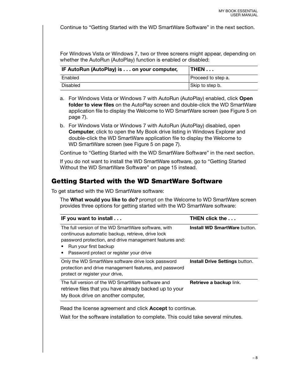 Getting started with the wd smartware software, Step 9 | Western Digital My Book Essential User Manual User Manual | Page 13 / 78