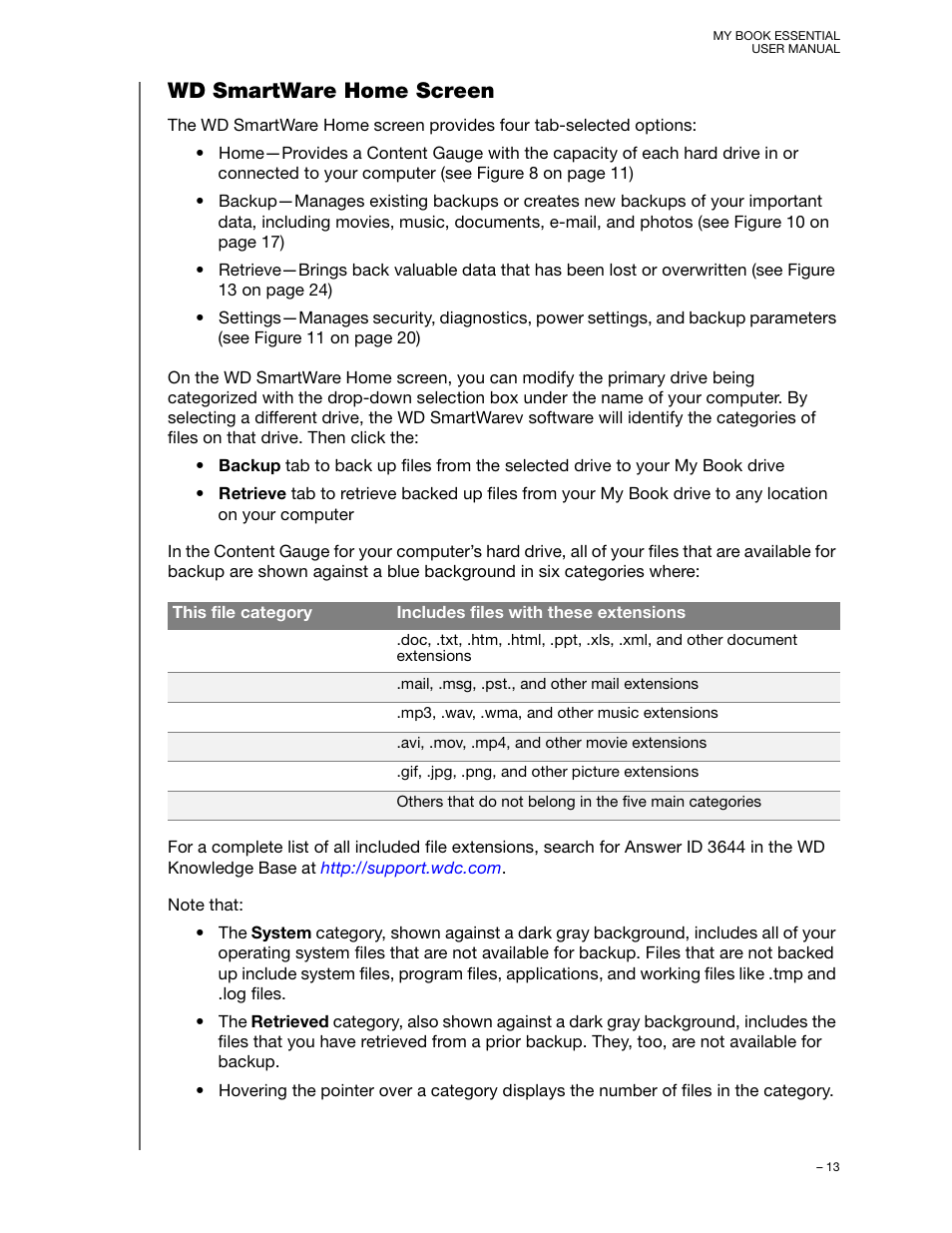 Wd smartware home screen | Western Digital My Book Essential User Manual User Manual | Page 18 / 78