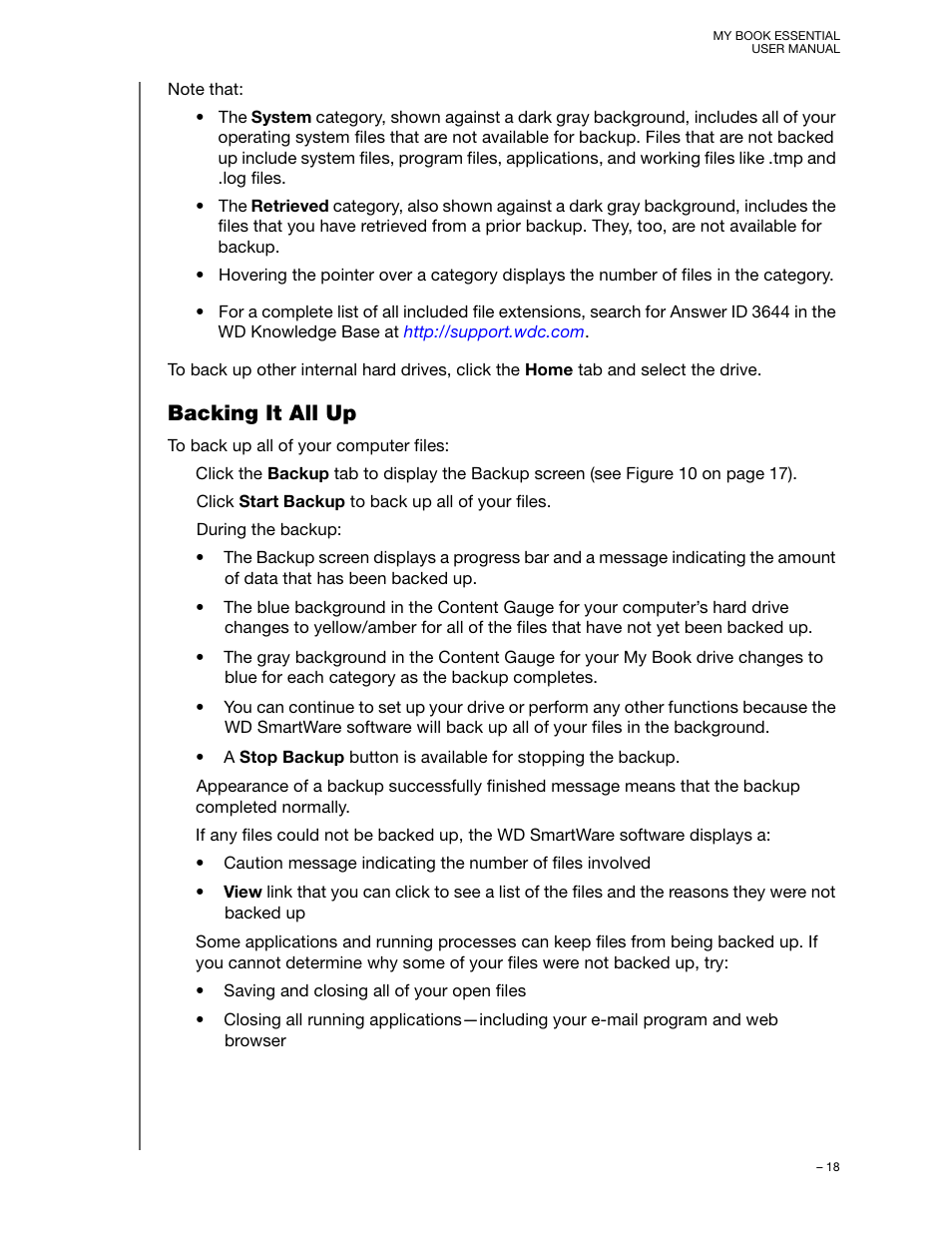 Backing it all up | Western Digital My Book Essential User Manual User Manual | Page 23 / 78