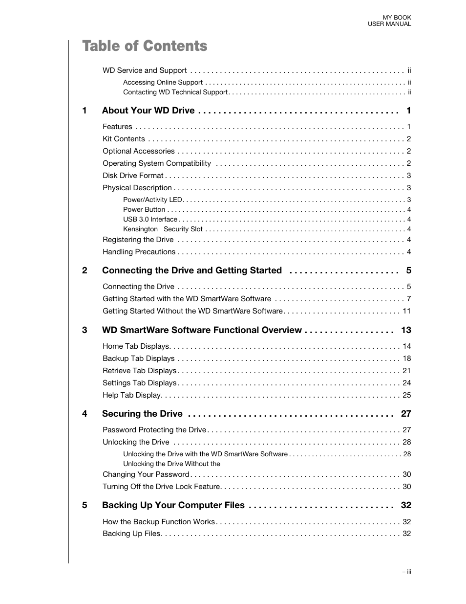 Western Digital My Book/My Book Essential (USB 3.0) User Manual User Manual | Page 3 / 93