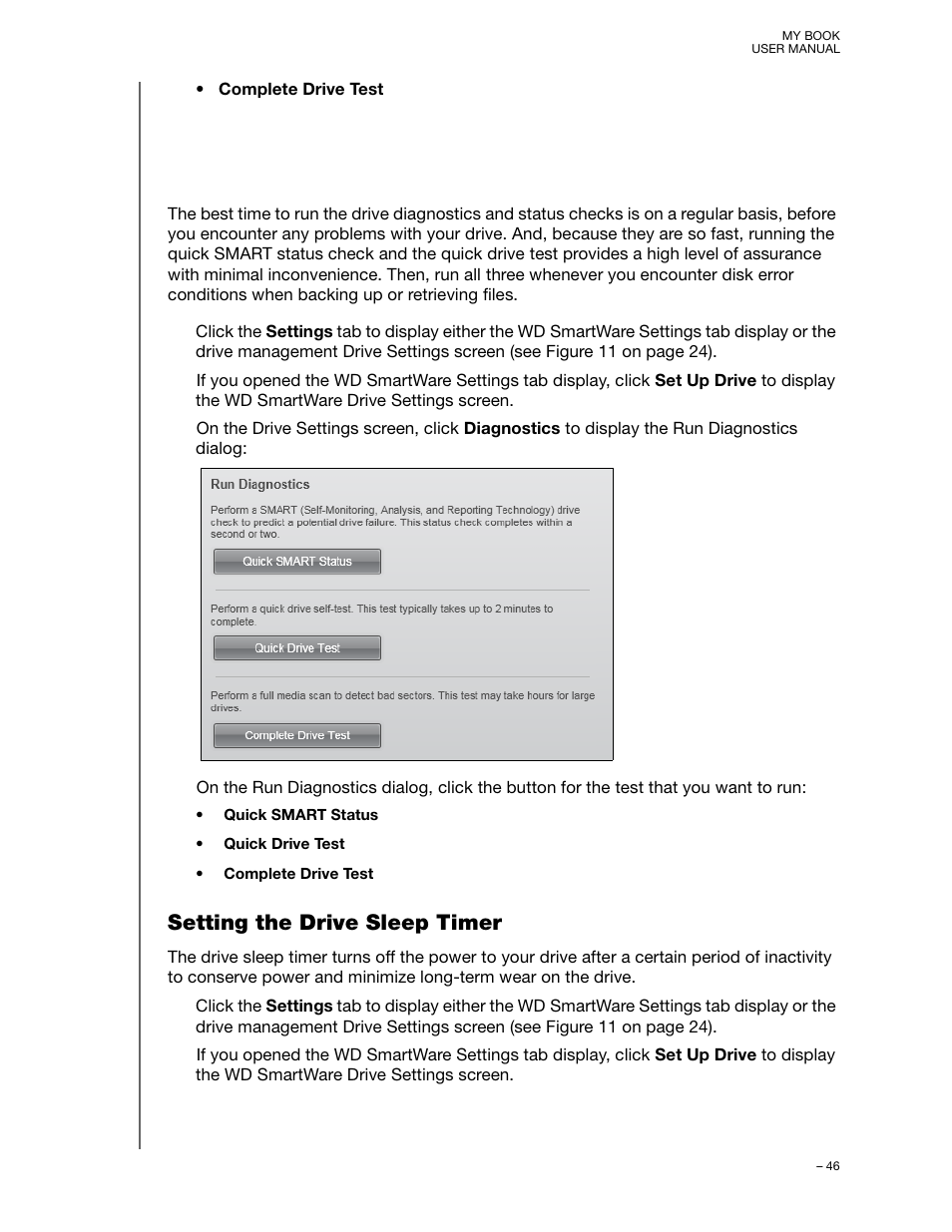 Setting the drive sleep timer | Western Digital My Book/My Book Essential (USB 3.0) User Manual User Manual | Page 51 / 93