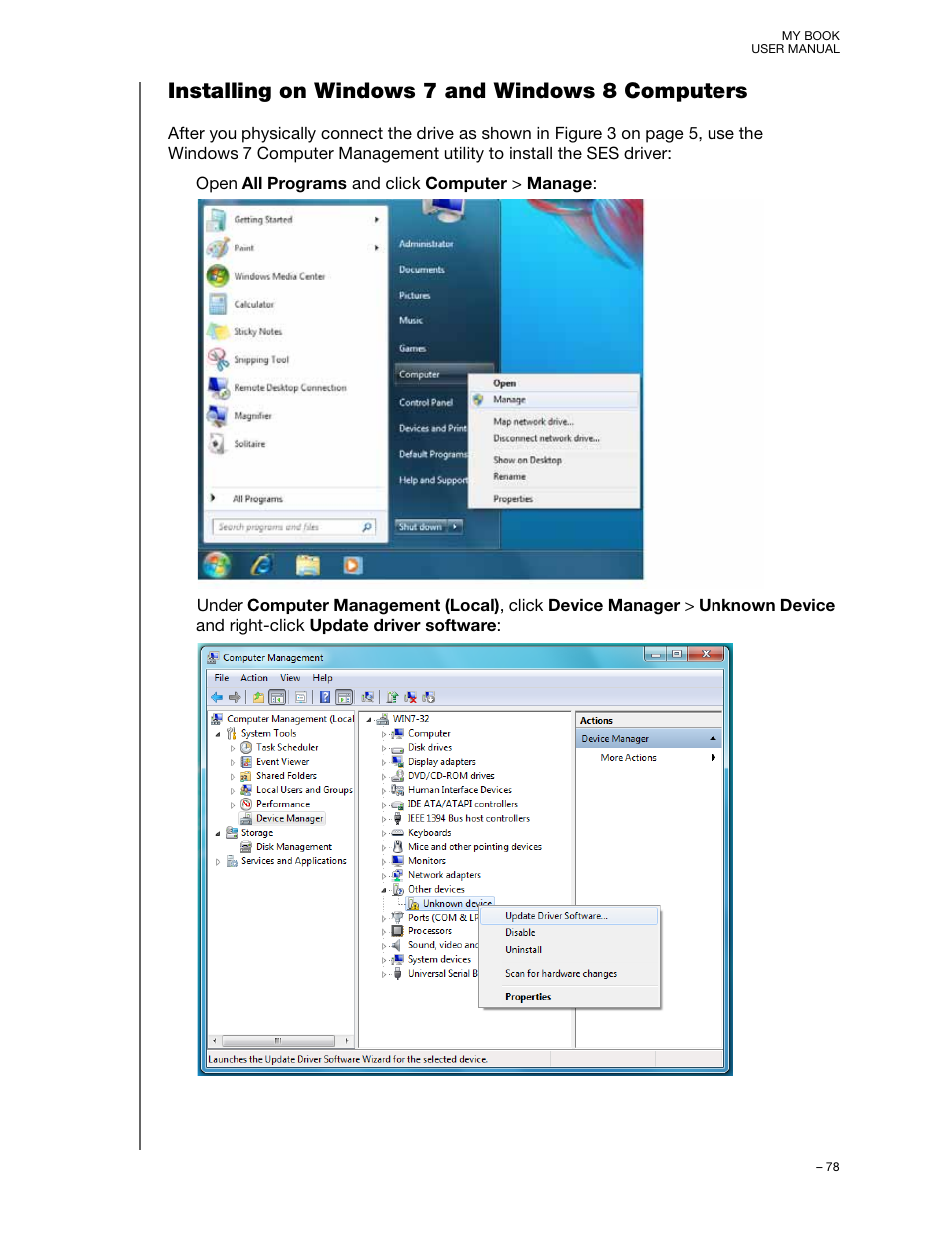Installing on windows 7 and windows 8 computers | Western Digital My Book/My Book Essential (USB 3.0) User Manual User Manual | Page 83 / 93