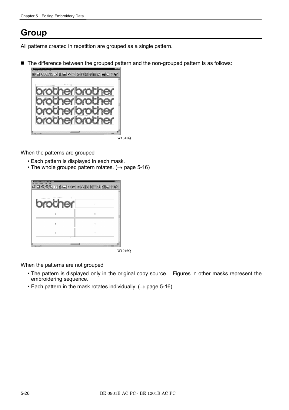 Group | Brother BE-1201B-AC-PC User Manual | Page 112 / 246