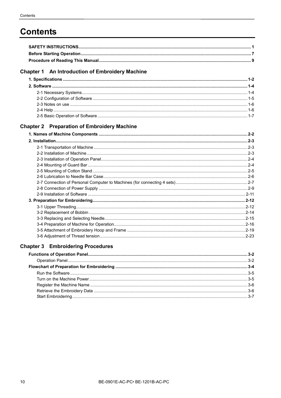 Brother BE-1201B-AC-PC User Manual | Page 12 / 246