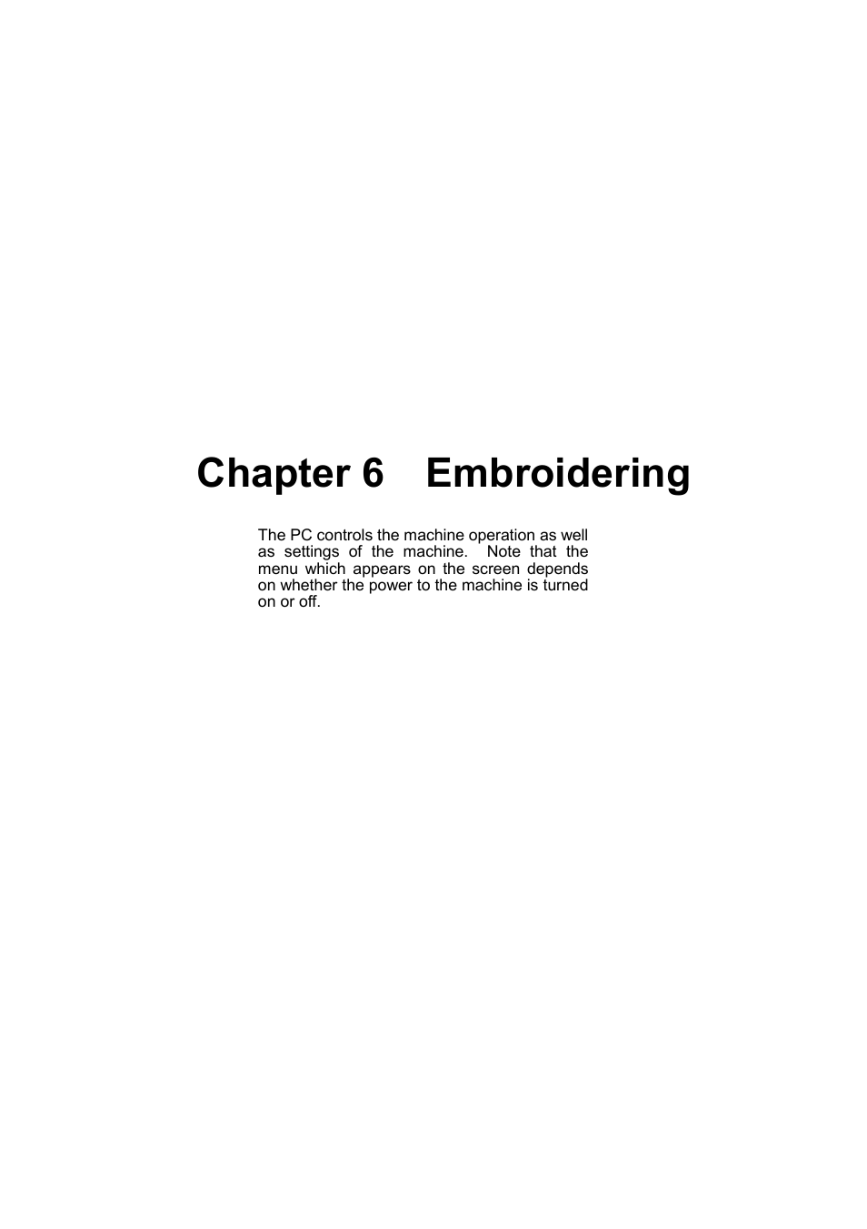 Chapter 6 embroidering | Brother BE-1201B-AC-PC User Manual | Page 121 / 246