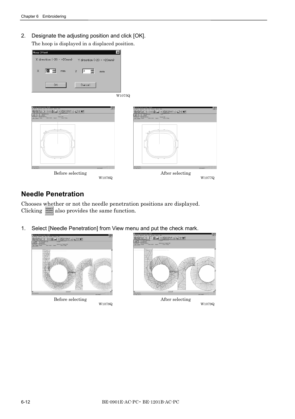 Needle penetration | Brother BE-1201B-AC-PC User Manual | Page 132 / 246