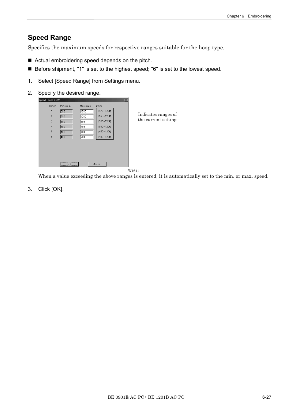 Speed range | Brother BE-1201B-AC-PC User Manual | Page 147 / 246