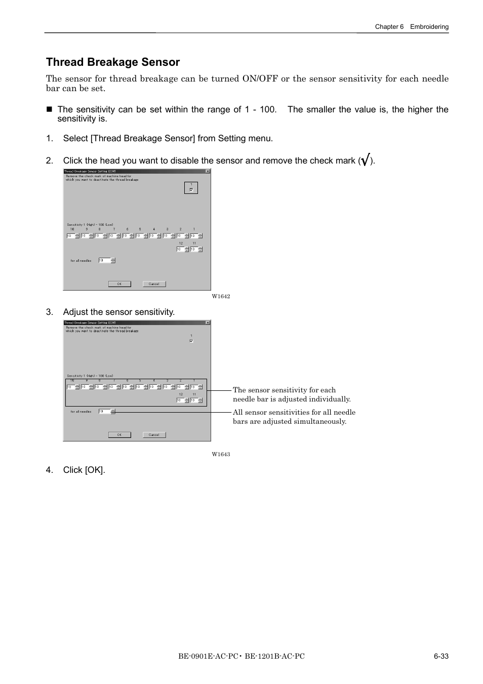 Thread breakage sensor | Brother BE-1201B-AC-PC User Manual | Page 153 / 246