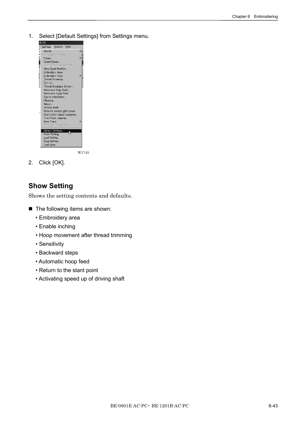 Show setting | Brother BE-1201B-AC-PC User Manual | Page 163 / 246