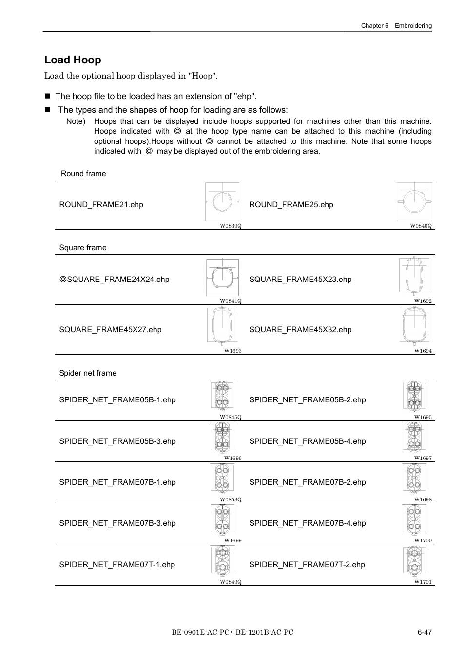 Load hoop | Brother BE-1201B-AC-PC User Manual | Page 167 / 246