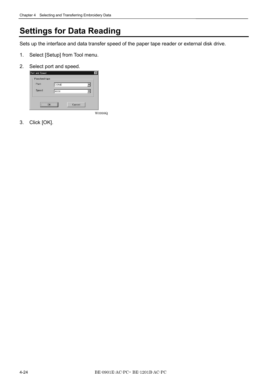 Settings for data reading | Brother BE-1201B-AC-PC User Manual | Page 84 / 246