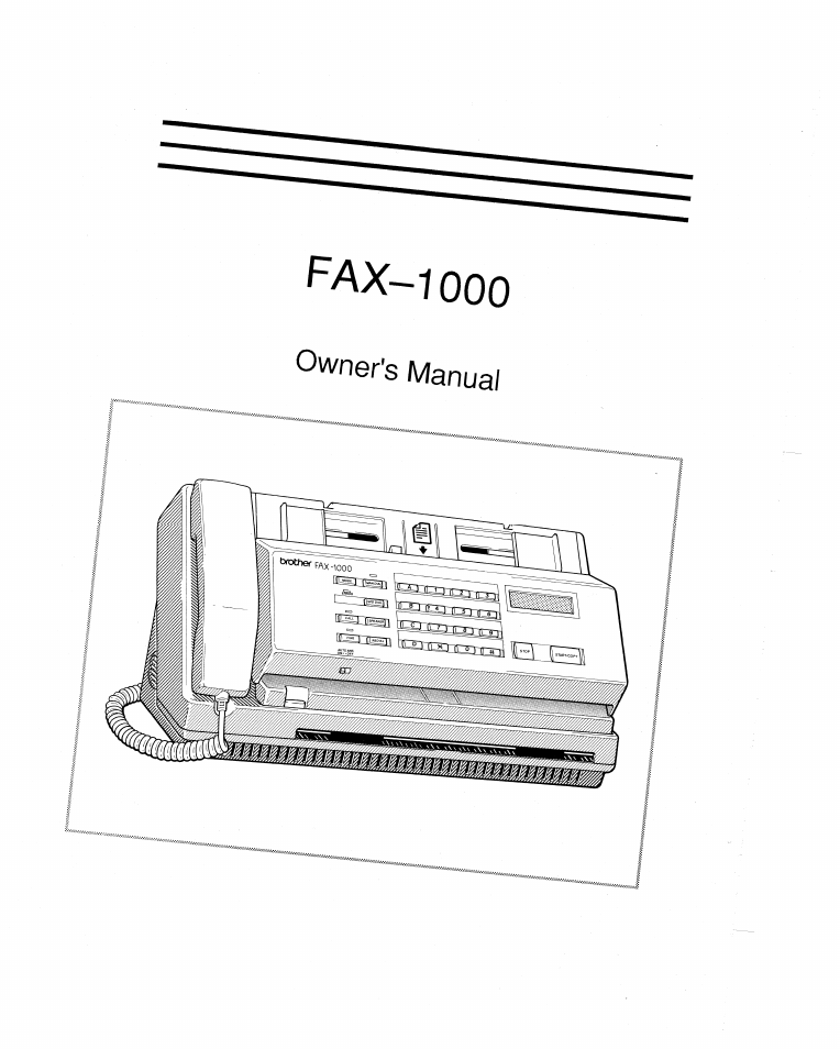 Brother FAX-1000 User Manual | 32 pages