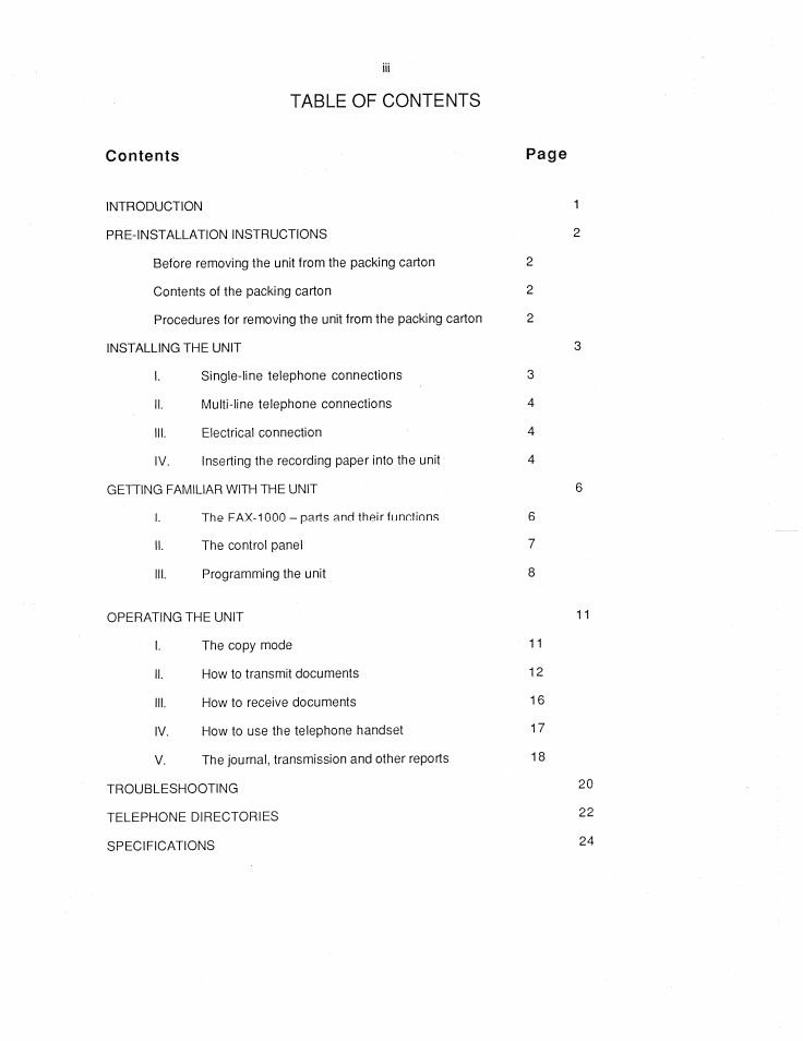 Brother FAX-1000 User Manual | Page 5 / 32