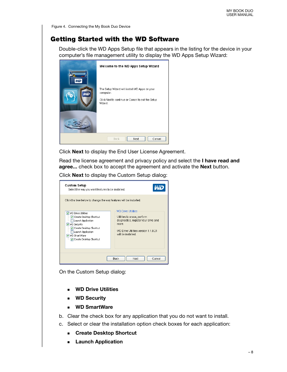 Getting started with the wd software | Western Digital My Book Duo User Manual User Manual | Page 13 / 103