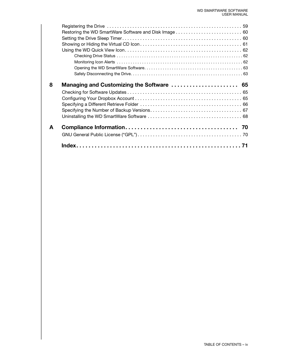 Western Digital WD SmartWare User Manual User Manual | Page 4 / 78