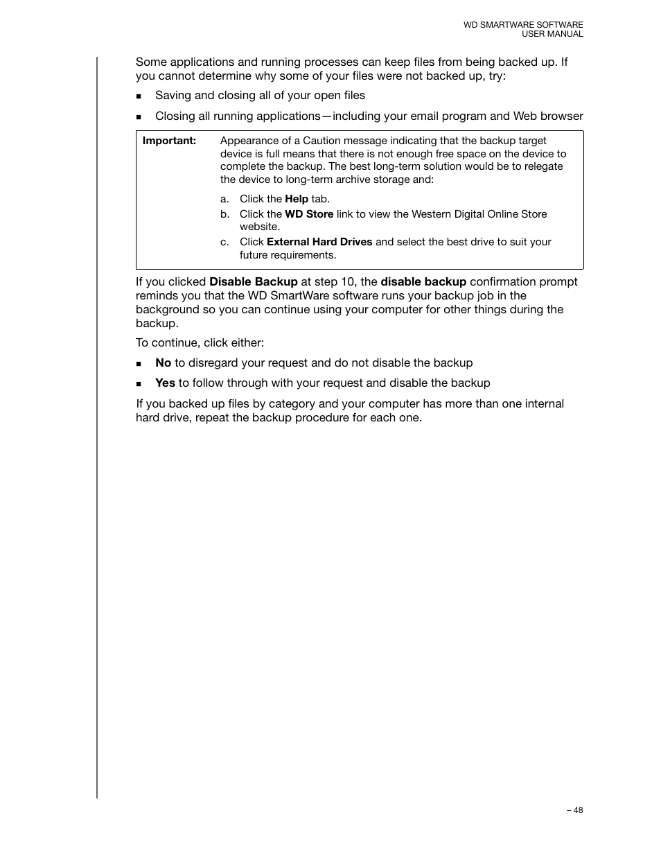 Western Digital WD SmartWare User Manual User Manual | Page 52 / 78