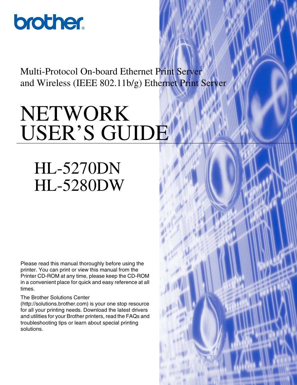 Brother HL-5280DW User Manual | 112 pages