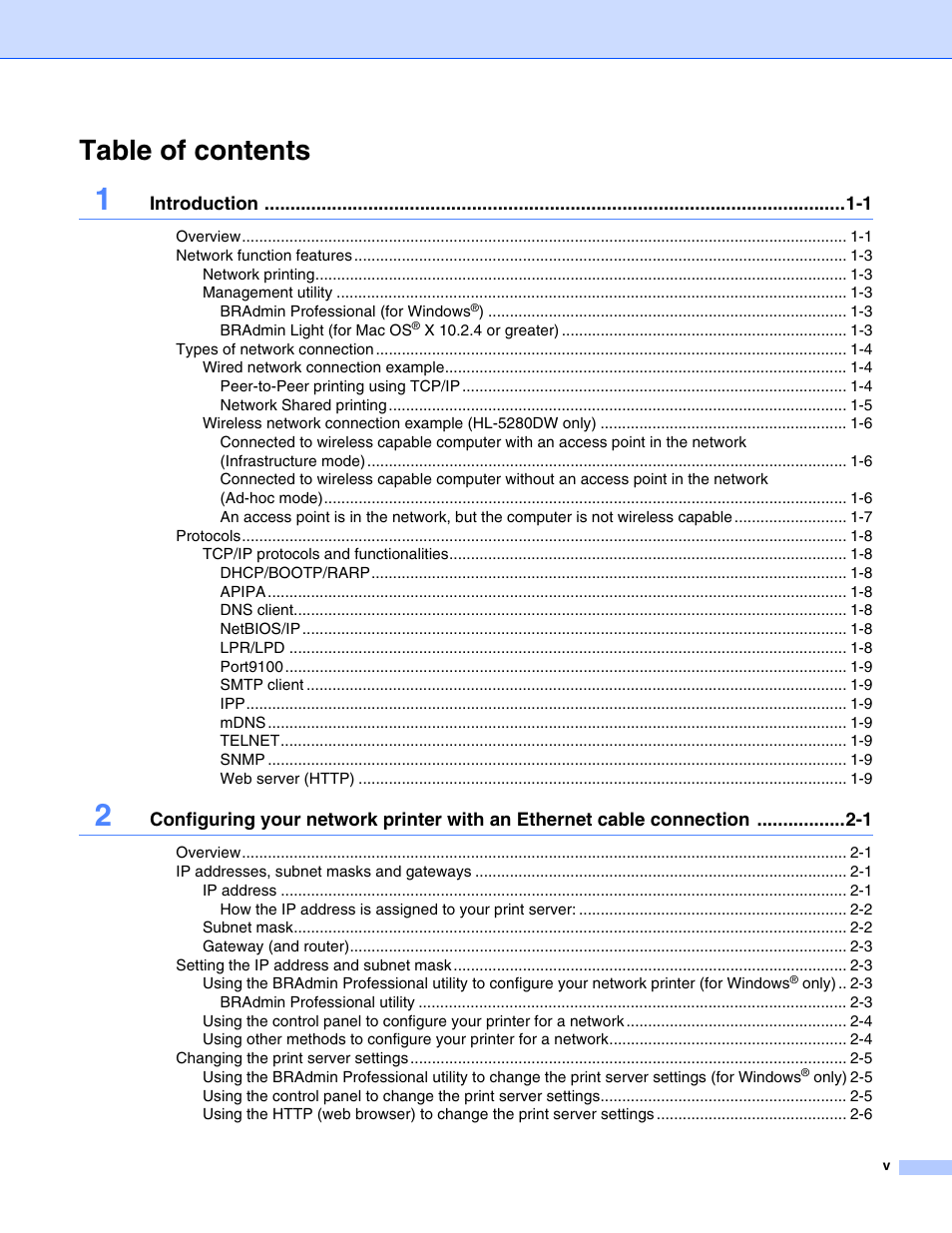Brother HL-5280DW User Manual | Page 6 / 112