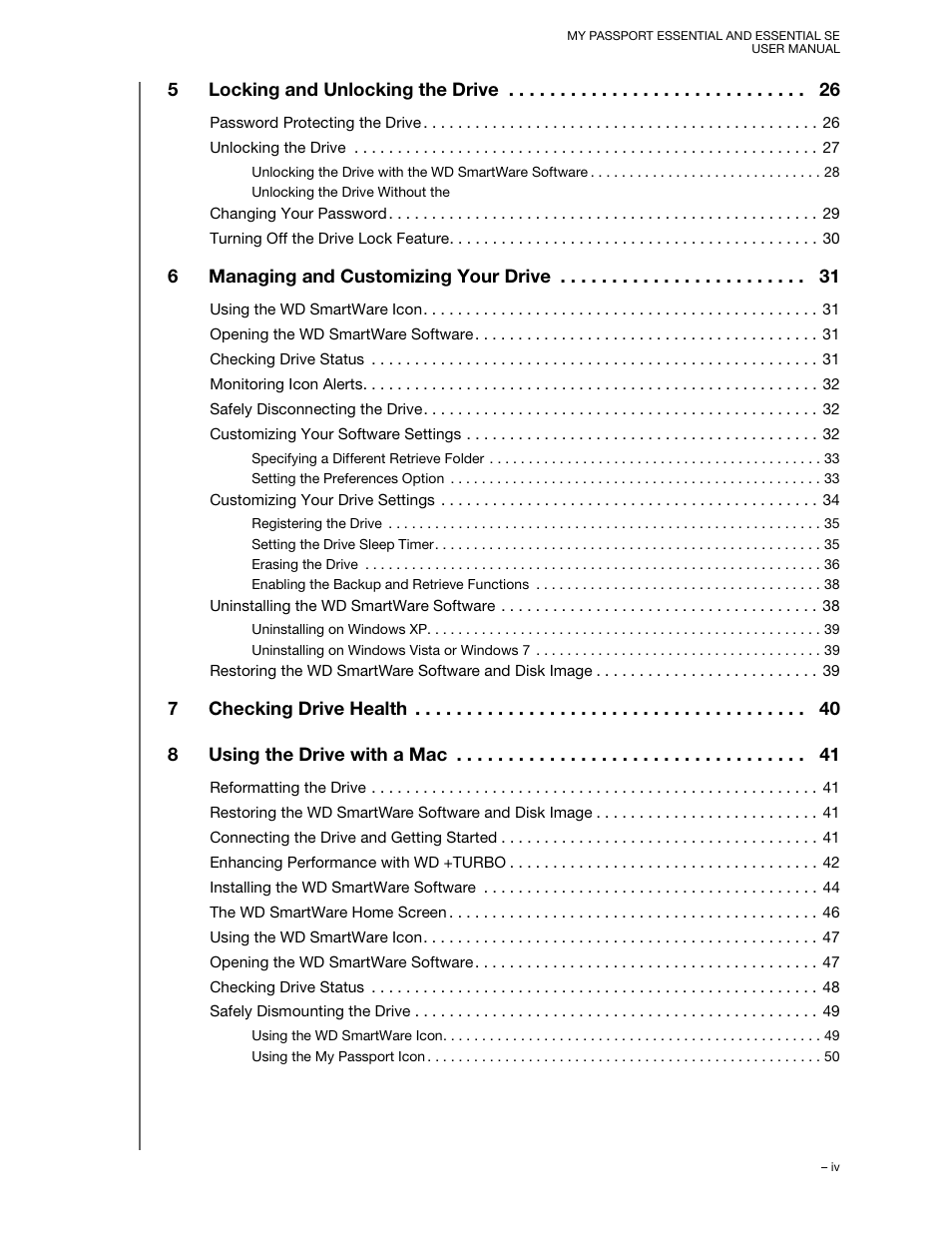 Western Digital My Passport Essential SE User Manual User Manual | Page 4 / 75