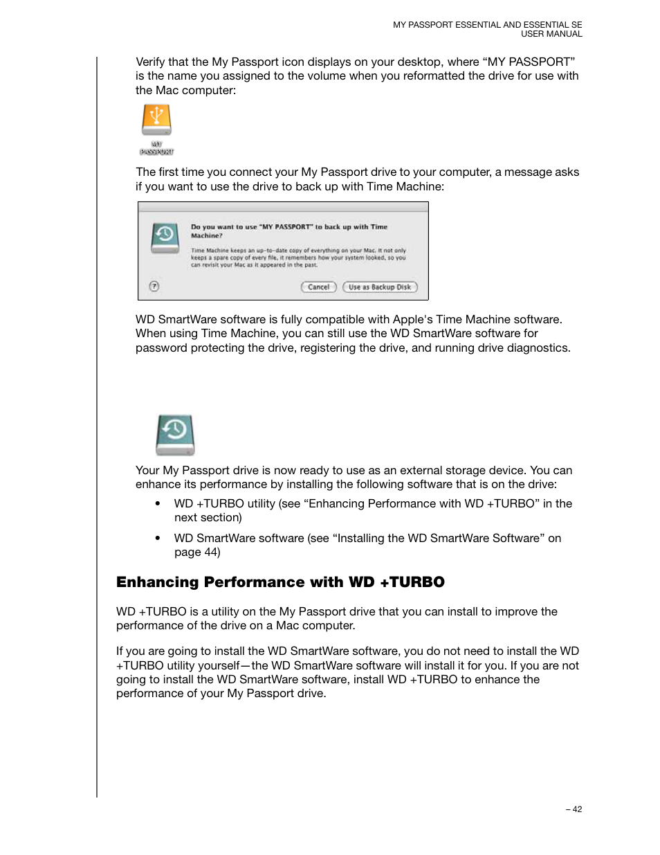 Enhancing performance with wd +turbo | Western Digital My Passport Essential SE User Manual User Manual | Page 47 / 75
