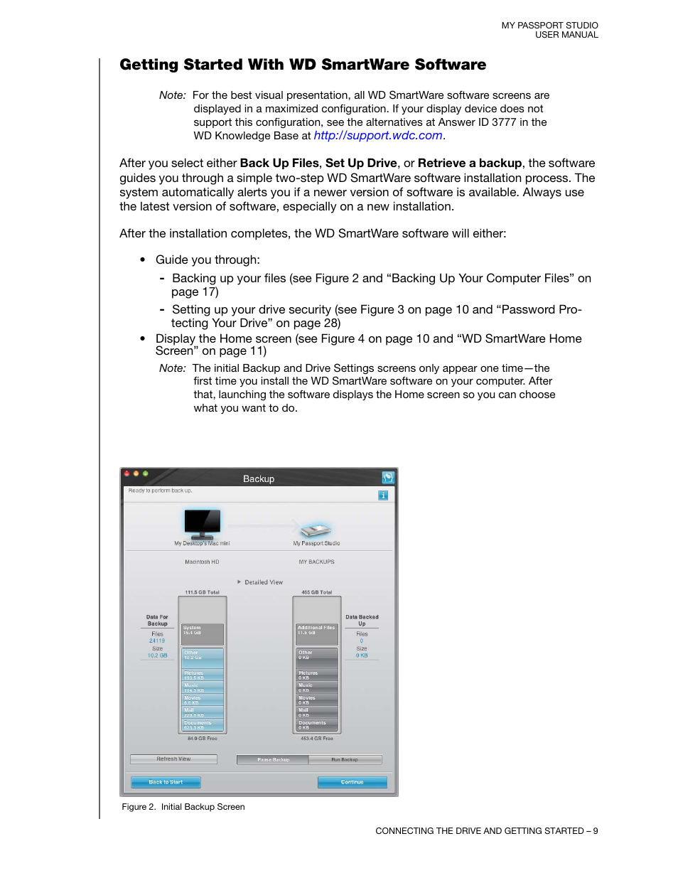 Getting started with wd smartware software | Western Digital My Passport Studio User Manual User Manual | Page 14 / 76