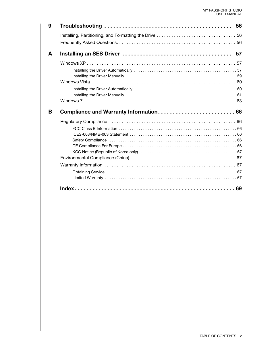 Western Digital My Passport Studio User Manual User Manual | Page 5 / 76