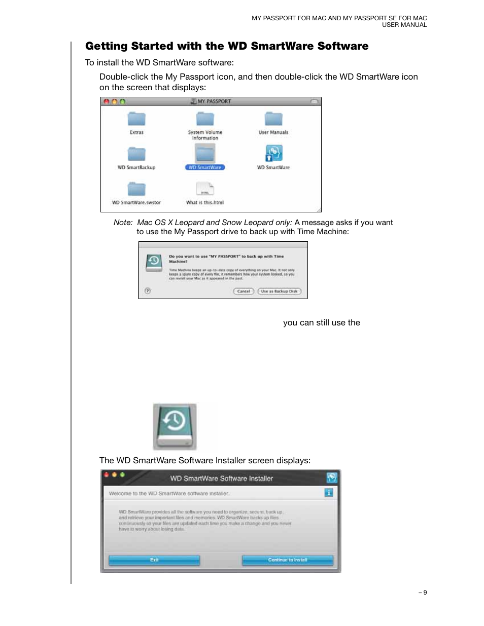 Getting started with the wd smartware software, See “getting started with the wd smartware | Western Digital My Passport SE for Mac User Manual User Manual | Page 14 / 76
