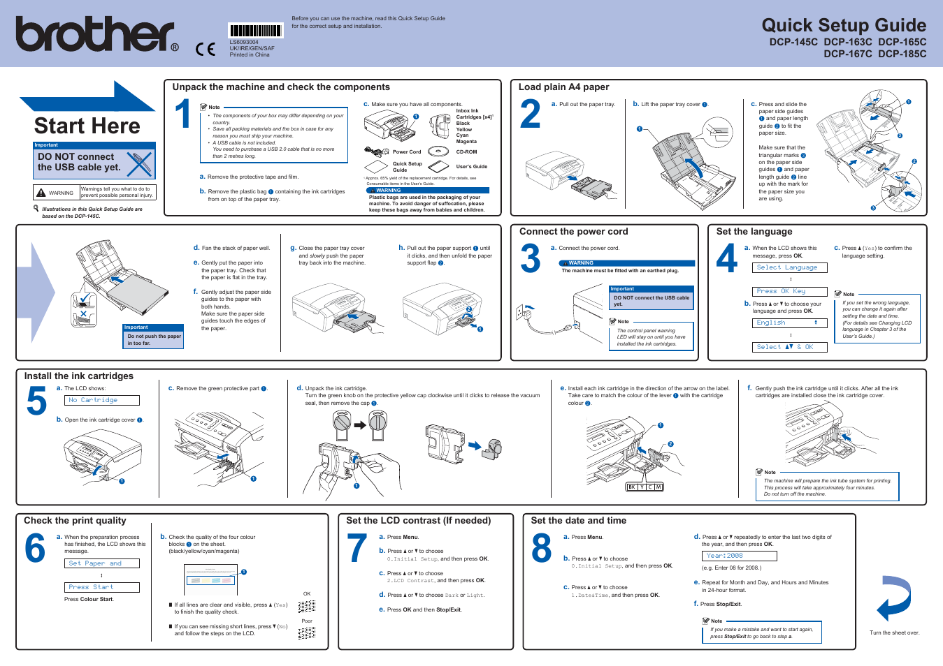 Brother DCP-163C User Manual | 2 pages