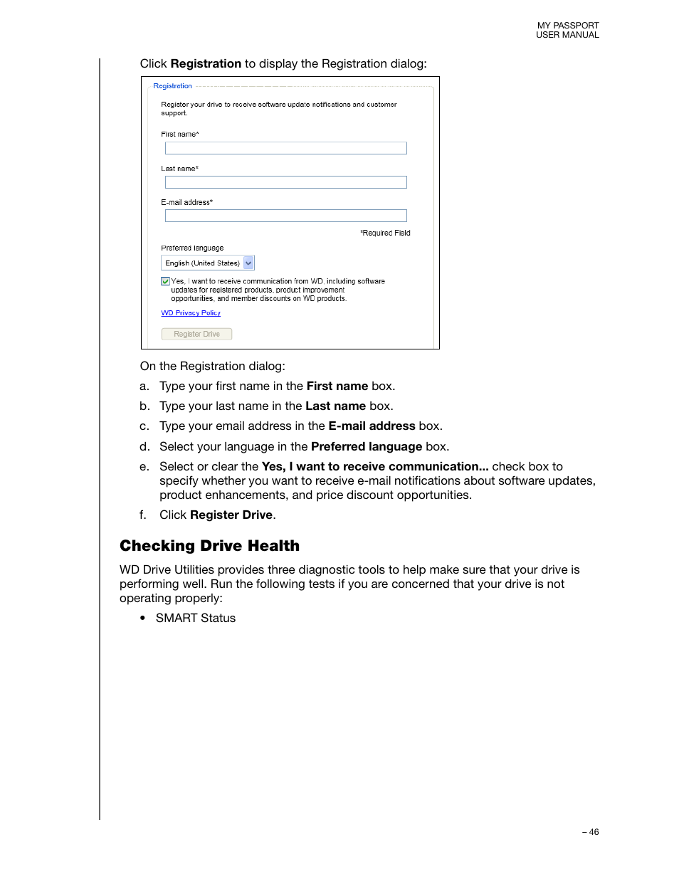 Checking drive health | Western Digital My Passport User Manual User Manual | Page 51 / 77