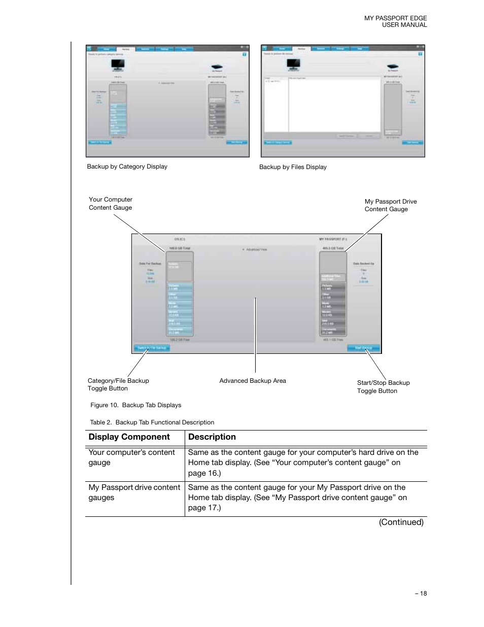 Display component description, Continued) | Western Digital My Passport Edge User Manual User Manual | Page 23 / 77