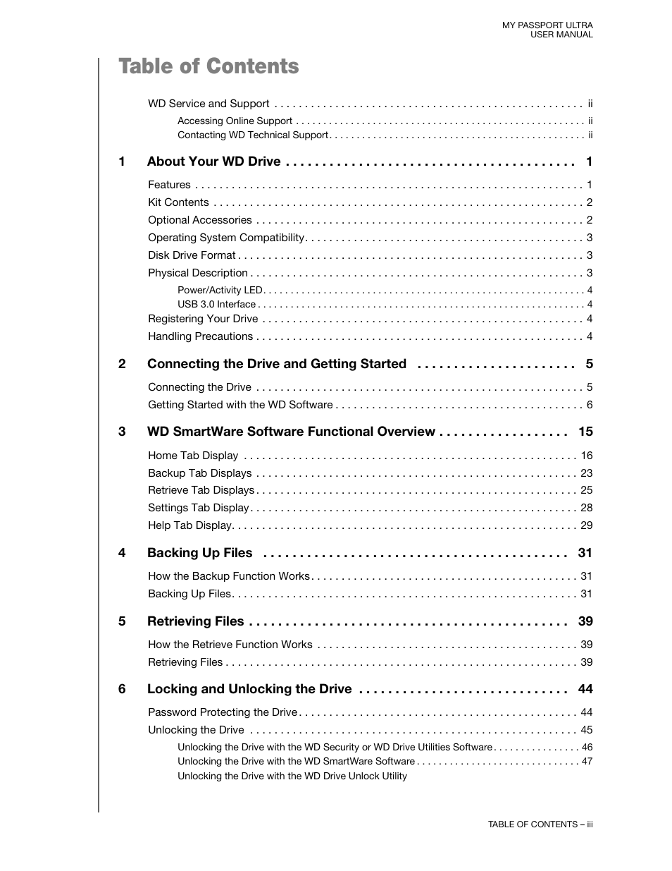 Western Digital My Passport Ultra User Manual User Manual | Page 3 / 87