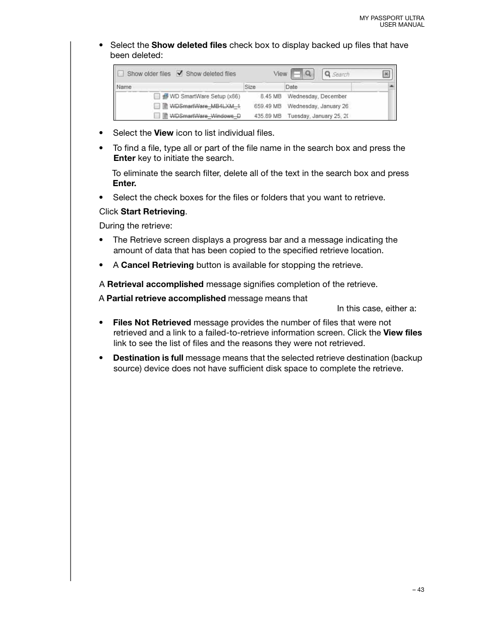 Western Digital My Passport Ultra (Unencrypted drives) User Manual User Manual | Page 47 / 76