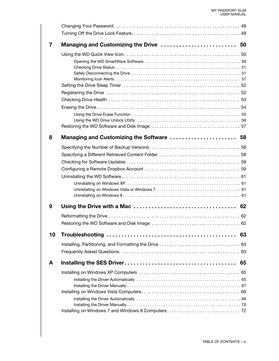 Western Digital My Passport Slim User Manual User Manual | Page 4 / 85