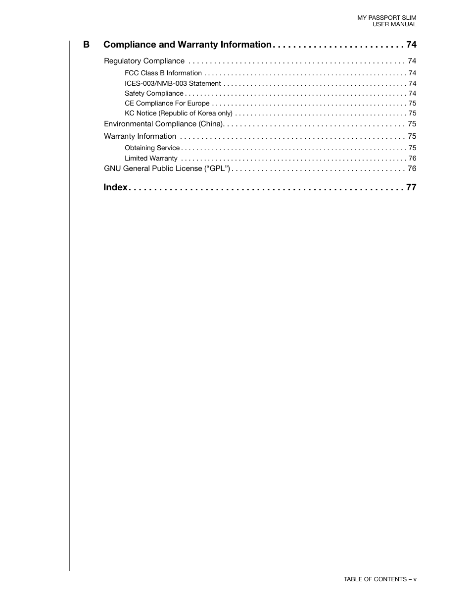 Western Digital My Passport Slim User Manual User Manual | Page 5 / 85