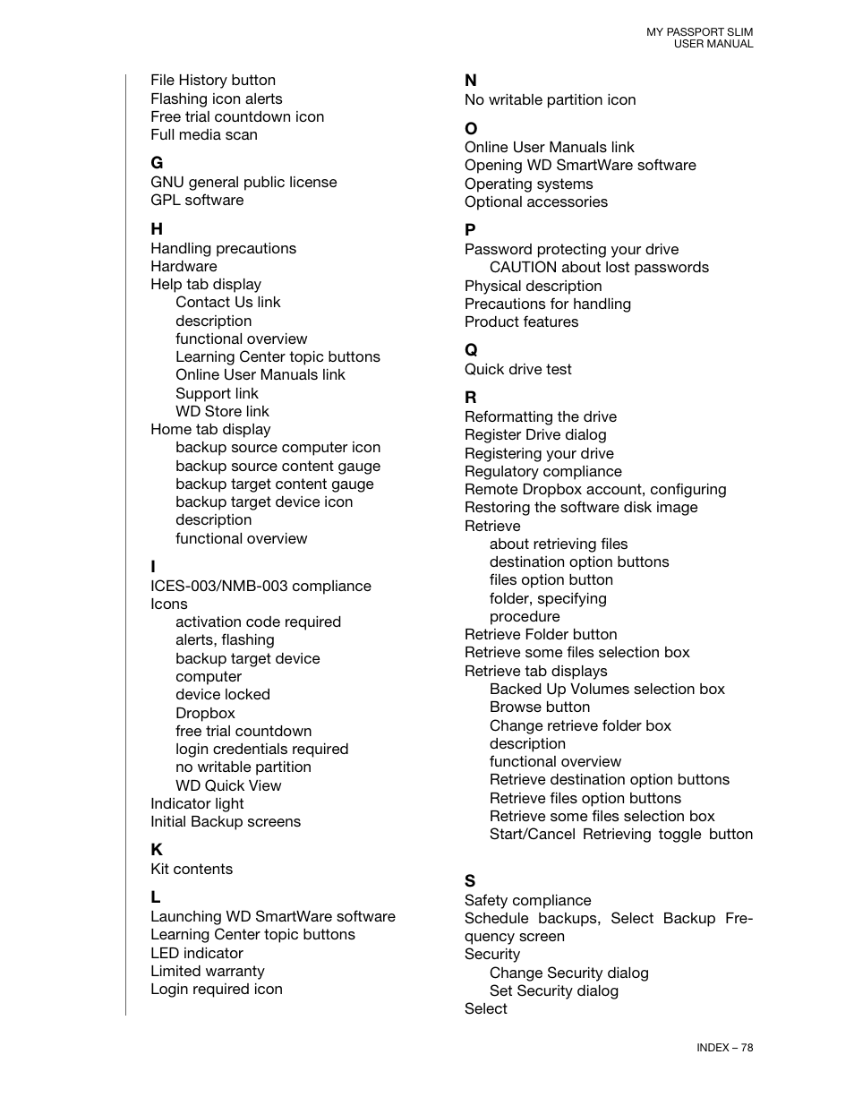Western Digital My Passport Slim User Manual User Manual | Page 83 / 85