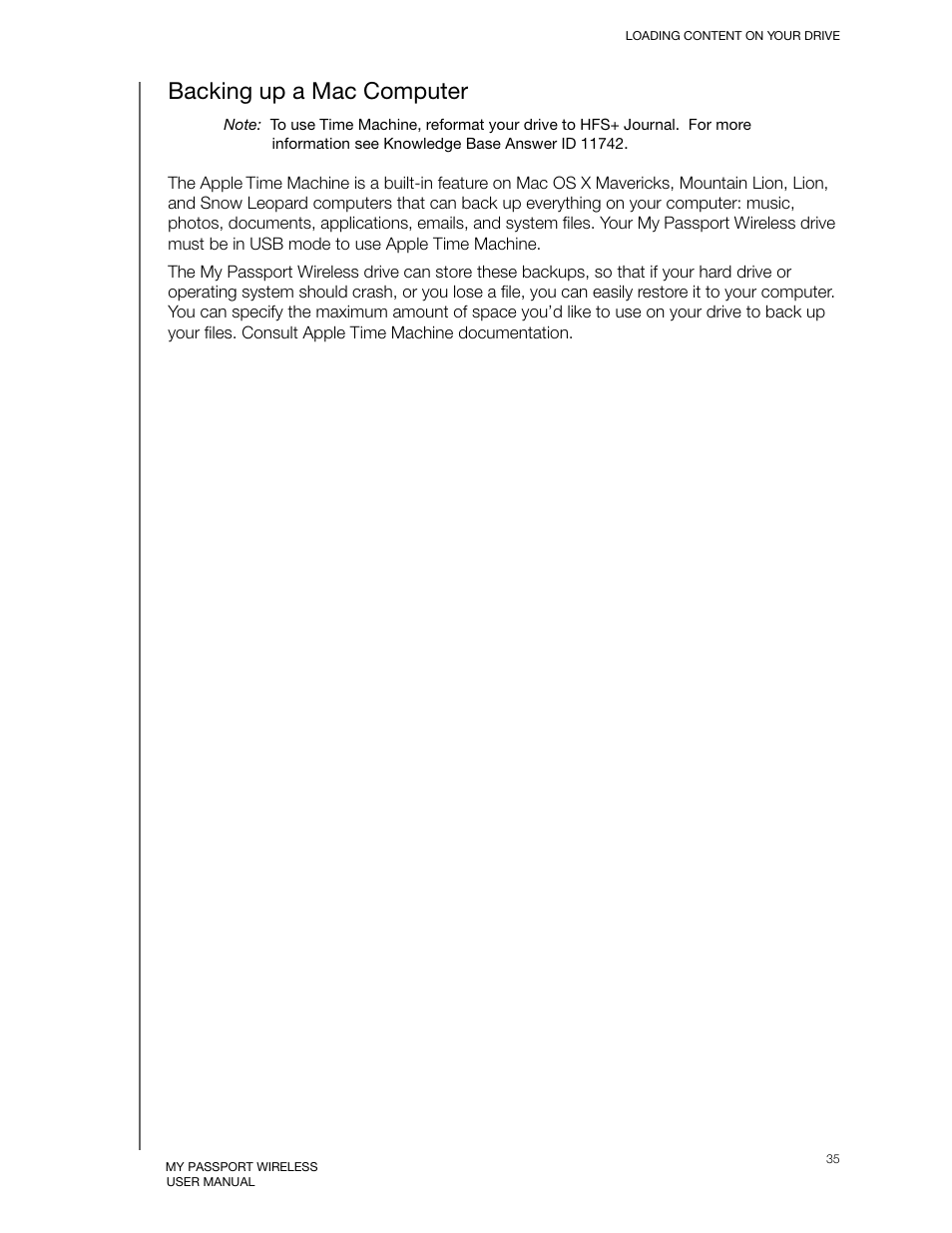 Backing up a mac computer | Western Digital My Passport Wireless User Manual User Manual | Page 40 / 73