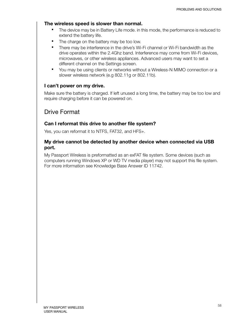 Drive format | Western Digital My Passport Wireless User Manual User Manual | Page 63 / 73