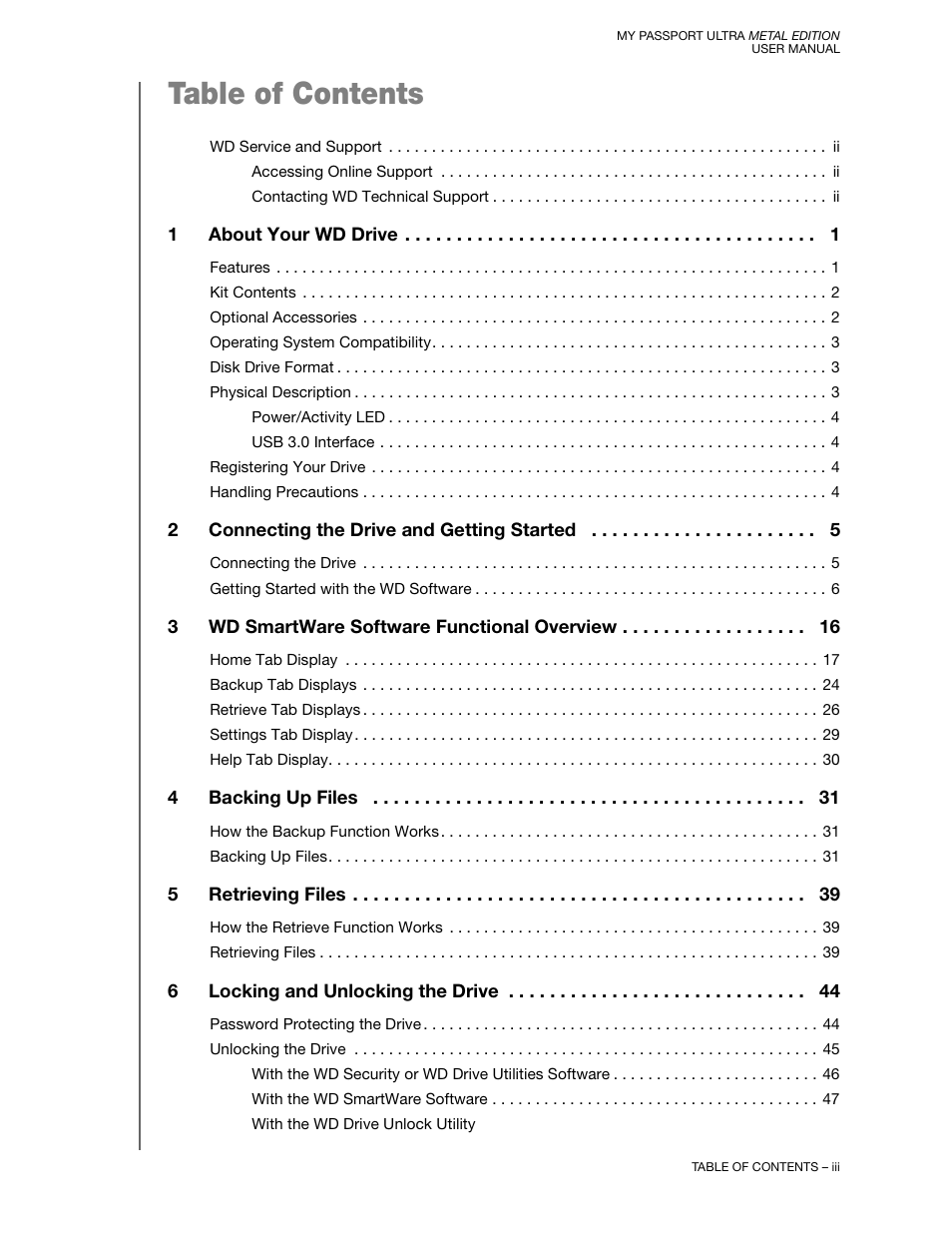 Western Digital My Passport Ultra Metal User Manual User Manual | Page 3 / 86