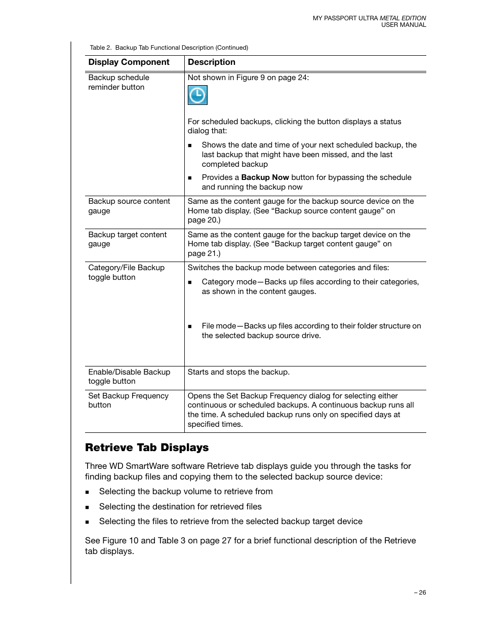 Retrieve tab displays | Western Digital My Passport Ultra Metal User Manual User Manual | Page 31 / 86