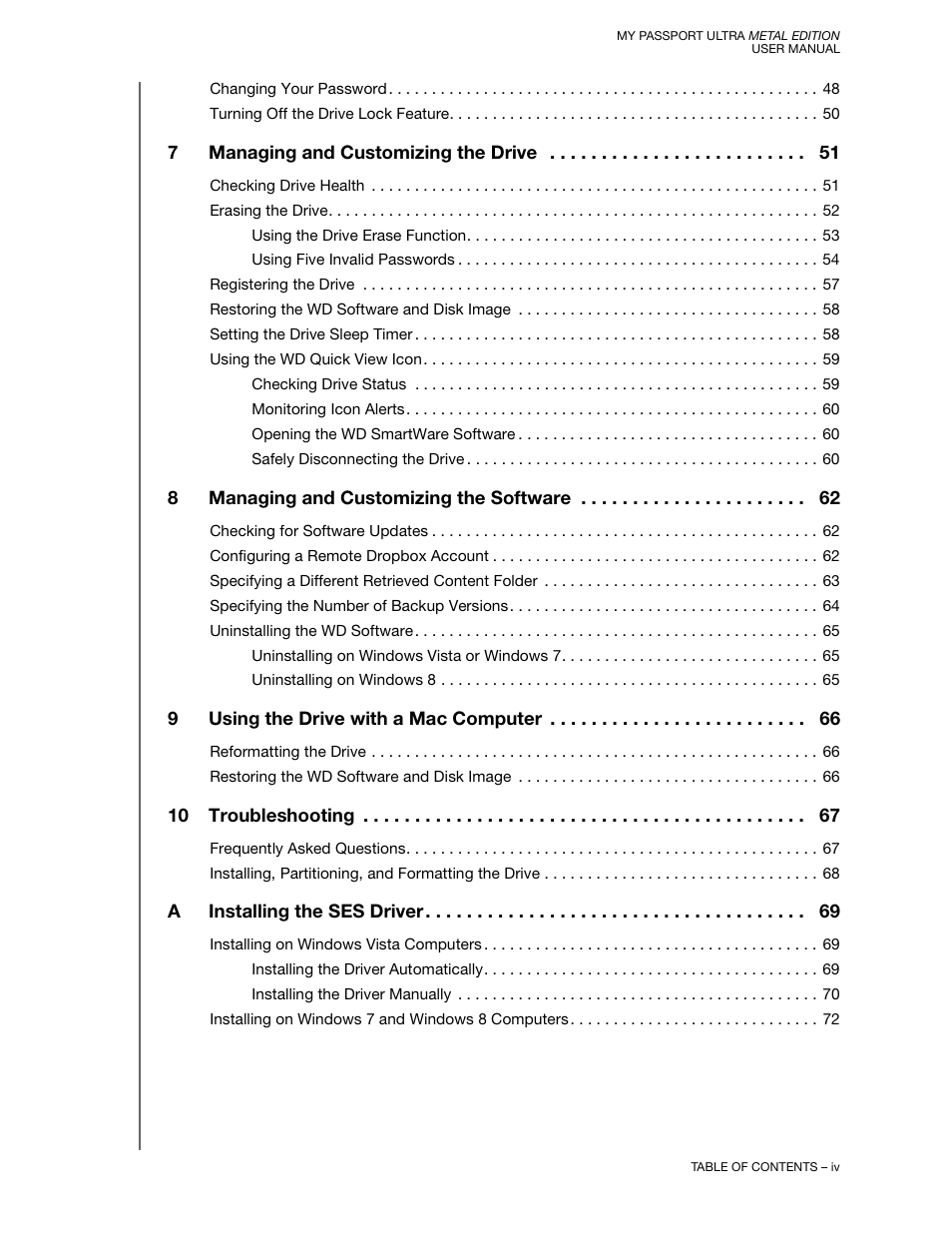 Western Digital My Passport Ultra Metal User Manual User Manual | Page 4 / 86