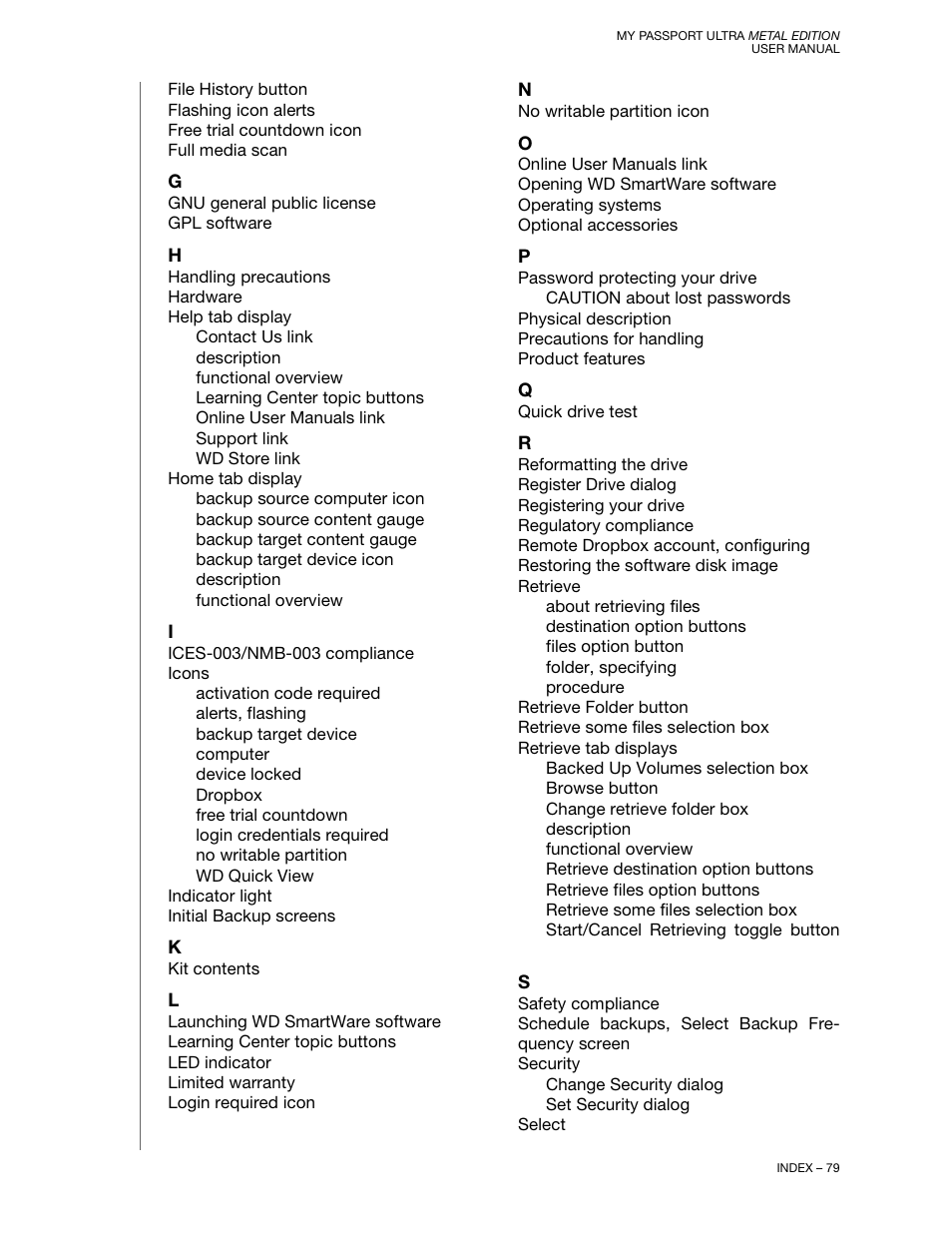 Western Digital My Passport Ultra Metal User Manual User Manual | Page 84 / 86