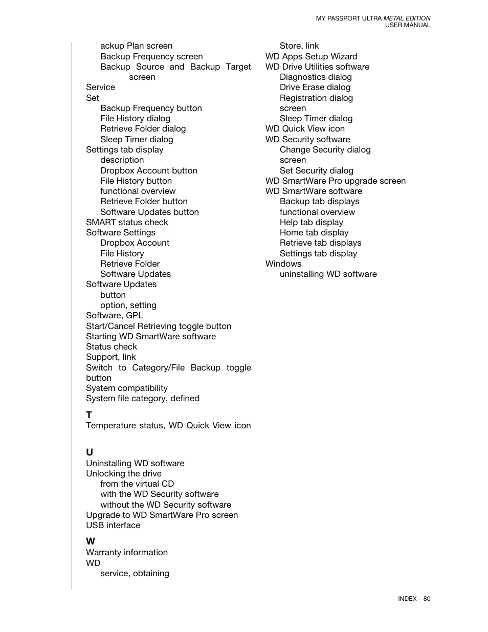 Western Digital My Passport Ultra Metal User Manual User Manual | Page 85 / 86