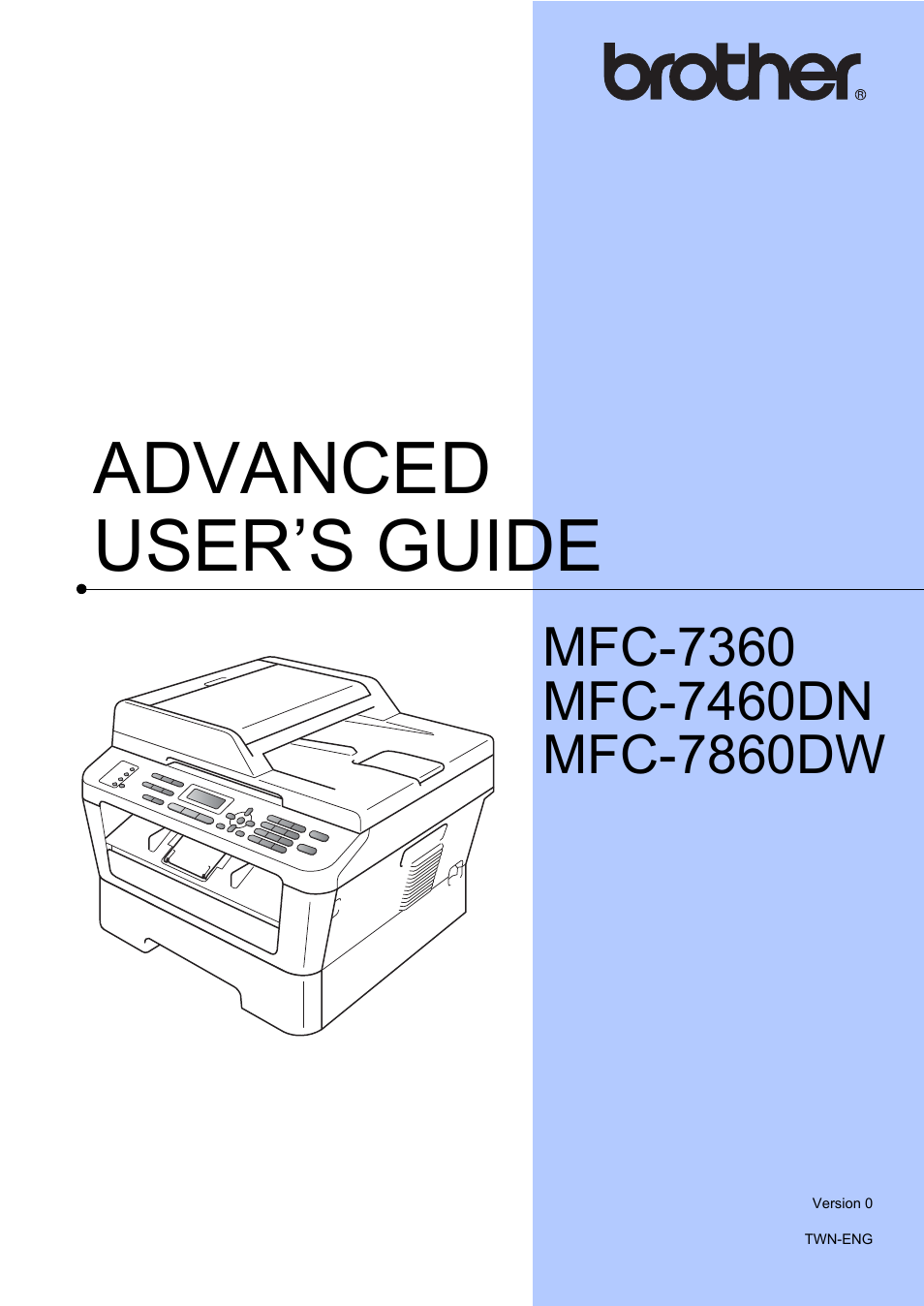 Brother ADVANCED MFC-7360 User Manual | 75 pages