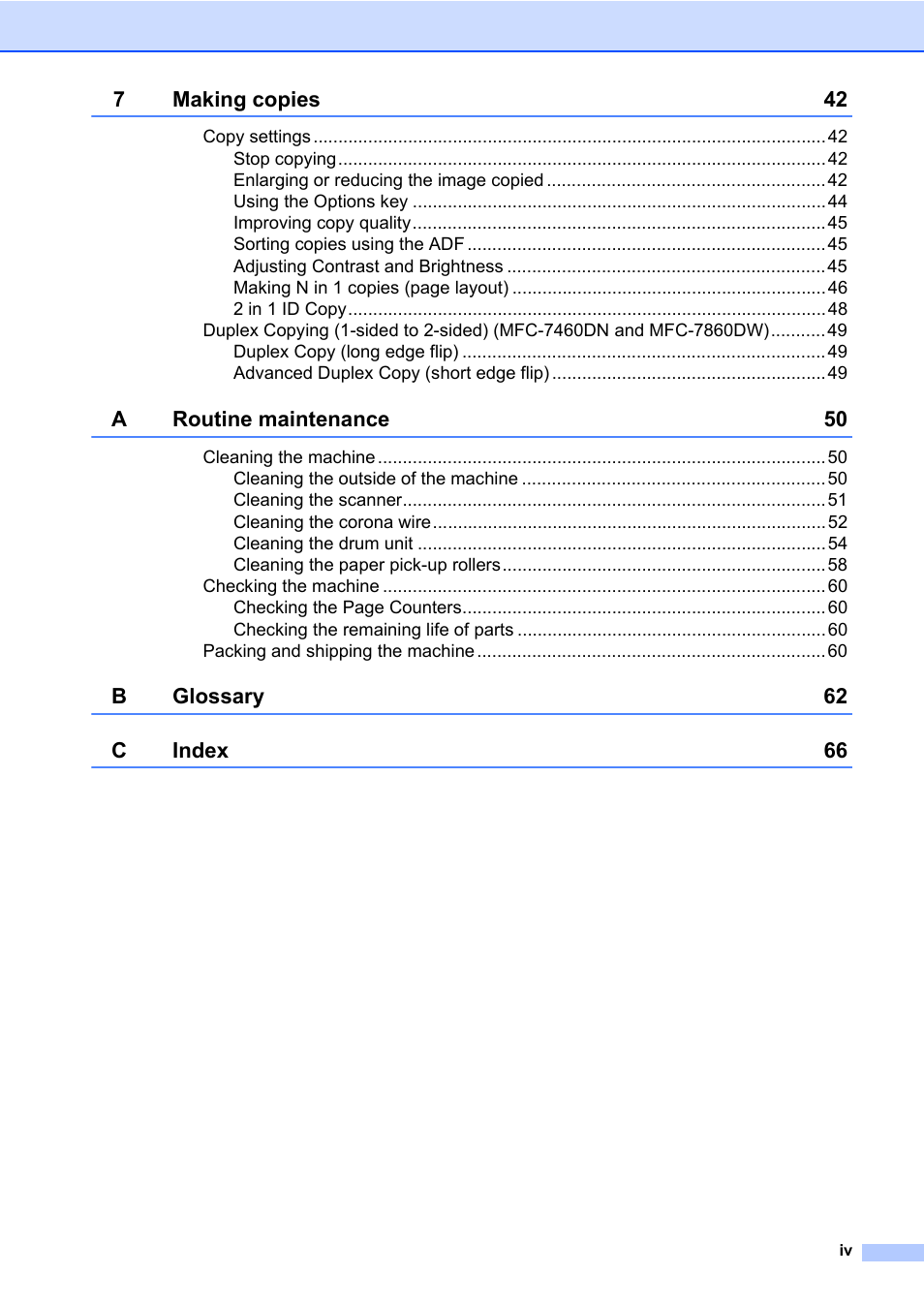 Brother ADVANCED MFC-7360 User Manual | Page 5 / 75