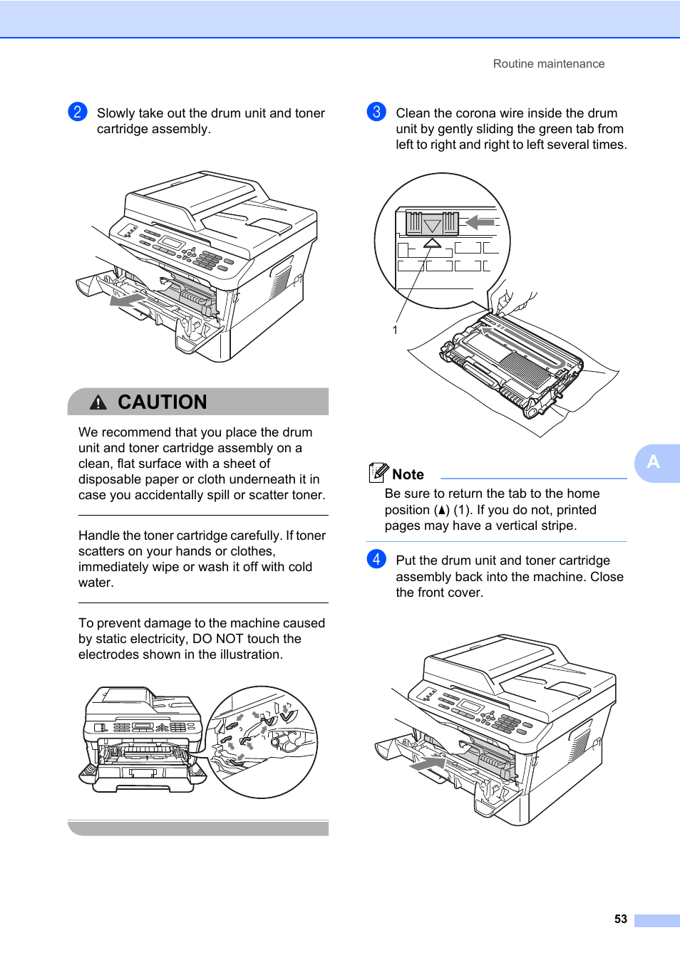 Caution | Brother ADVANCED MFC-7360 User Manual | Page 59 / 75