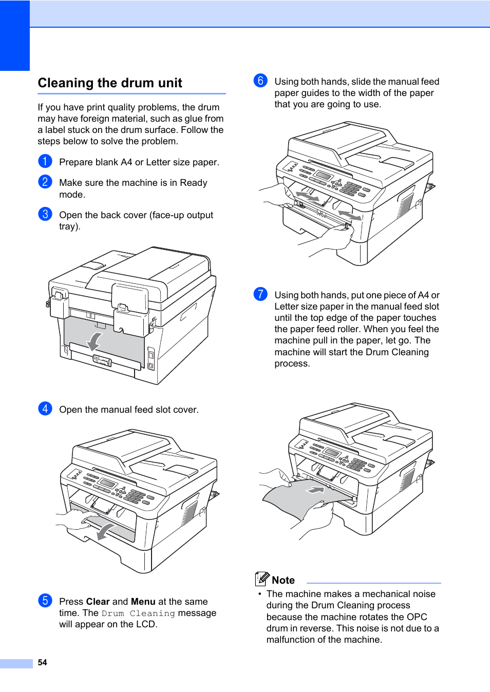 Cleaning the drum unit | Brother ADVANCED MFC-7360 User Manual | Page 60 / 75