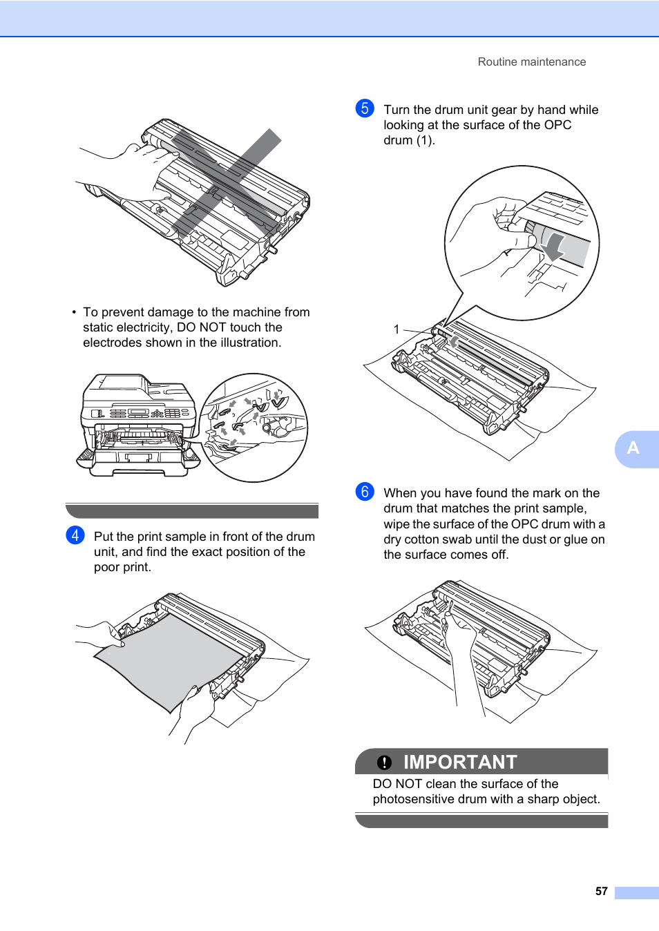 Important | Brother ADVANCED MFC-7360 User Manual | Page 63 / 75