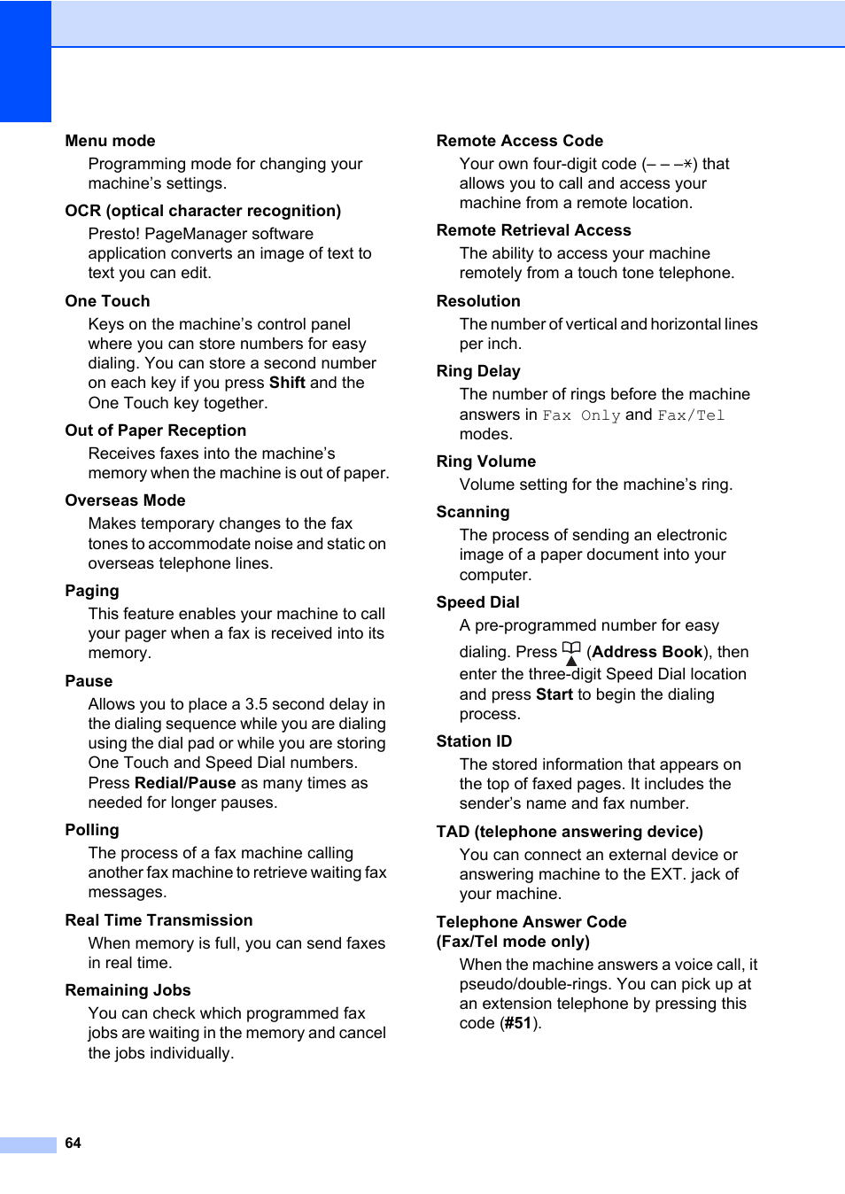 Brother ADVANCED MFC-7360 User Manual | Page 70 / 75