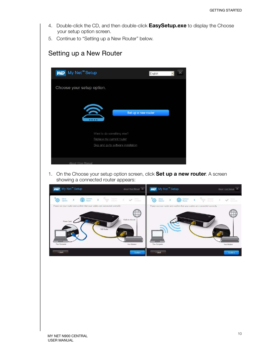 Setting up a new router | Western Digital My Net N900 Central User Manual User Manual | Page 14 / 97